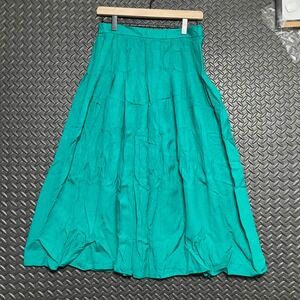 Talbots Turquoise‎ Green Maxi Skirt Viscose Rayon Casual Wear Women's Size 10